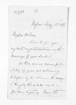 5 pages written 1 Feb 1866 by John Chilton Lambton Carter in Napier City to Sir Donald McLean, from Inward letters - J C Lambton Carter