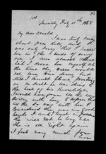 2 pages written 11 Feb 1868 by Archibald John McLean in Glenorchy to Sir Donald McLean, from Inward family correspondence - Archibald John McLean (brother)