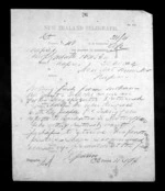 1 page written 30 Nov 1872 by Robert Reid Parris in New Plymouth to Sir Donald McLean in Napier City, from Native Minister - Inward telegrams