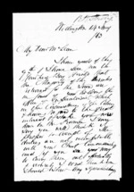 2 pages written 14 Jan 1863 by Robert Roger Strang in Wellington to Sir Donald McLean, from Family correspondence - Robert Strang (father-in-law)