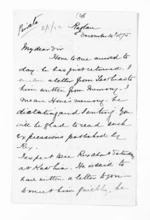 4 pages written 14 Dec 1875 by Robert Smelt Bush in Raglan to Sir Donald McLean, from Inward letters - Robert S Bush