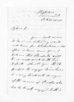 2 pages written 18 Oct 1858 by James Preece in Coromandel to Sir Donald McLean in Auckland Region, from Inward letters - James Preece