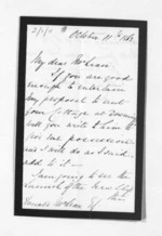 2 pages written 11 Oct 1862 by Sir Donald McLean to Captain Walter Charles Brackenbury, from Inward letters -  W C Brackenbury