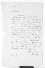 2 pages written 15 Nov 1848 by Henry King in New Plymouth to Sir Donald McLean, from Inward letters -  Henry King