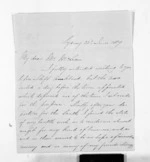 7 pages written 23 Jun 1859 by Andrew Sinclair in Sydney to Sir Donald McLean, from Inward letters - Andrew Sinclair