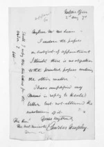 1 page written 2 Aug 1870 by Charles Heaphy to Sir Donald McLean, from Inward letters -  Charles Heaphy