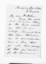 2 pages written 16 Dec 1864 by an unknown author in Tangoio to Sir Donald McLean, from Inward letters - Surnames, Tol - Tox