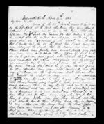 4 pages written 17 Apr 1861 by Archibald John McLean in Maraekakaho to Sir Donald McLean, from Inward family correspondence - Archibald John McLean (brother)