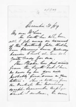 3 pages written 31 Dec 1869 by Dr Daniel Pollen to Sir Donald McLean, from Inward letters - Daniel Pollen