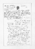 2 pages written 27 May 1872 by Sir Julius Vogel in Wellington to Sir Donald McLean, from Inward letters - Julius Vogel