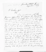 2 pages written 29 Aug 1871 by Hector McKenzie in Thames to Sir Donald McLean, from Inward letters - Surnames, MacKa - Macke