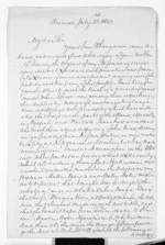 4 pages written 23 Jul 1851 by Rev William Woon in Waimate to Sir Donald McLean in Wanganui, from Inward letters - William Woon