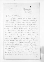 3 pages written 18 Feb 1870 by Henry Tacy Clarke in Tauranga to Sir Donald McLean, from Inward letters - Henry Tacy Clarke