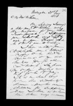 2 pages written 31 May 1858 by Robert Roger Strang in Wellington to Sir Donald McLean, from Family correspondence - Robert Strang (father-in-law)