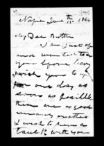 3 pages written 15 Jun 1864 by Alexander McLean in Napier City to Sir Donald McLean, from Inward family correspondence - Alexander McLean (brother)