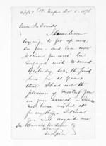 2 pages written 1 Dec 1876 by George Thomas Fannin in Napier City to Sir Donald McLean in Napier City, from Inward letters - G T Fannin