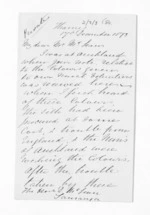 8 pages written 17 Dec 1873 by an unknown author in Thames to Sir Donald McLean in Tauranga, from Inward letters - Surnames, Car - Cha