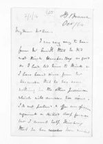 6 pages written 3 Oct 1864 by Sir Thomas Robert Gore Browne to Sir Donald McLean, from Inward letters - Sir Thomas Gore Browne (Governor)