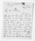 3 pages written by Philip Harington in Tauranga to Sir Donald McLean, from Inward letters - Philip Harington