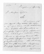 3 pages written 9 Apr 1849 by Alexander Campbell in Wanganui to Sir Donald McLean, from Inward letters -  Alex Campbell