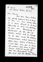 2 pages written 29 Nov 1876 by Robert Hart in Wellington City to Sir Donald McLean, from Inward family correspondence - Robert Hart (brother-in-law)