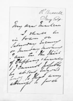 2 pages written 14 Jan 1864 by Thomas Purvis Russell to Sir Donald McLean, from Inward letters - Thomas Purvis Russell