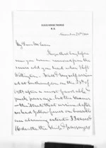 3 pages written 28 Nov 1866 by Hector William Pope Smith to Sir Donald McLean, from Inward letters - Surnames, Sma - Smi