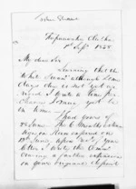 3 pages written 1 Sep 1858 by John Shane to Sir Donald McLean in Auckland City, from Inward letters - Surnames, Sey - She