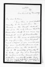 4 pages written 29 Mar 1867 by Cecil Francis Black to Sir Donald McLean, from Inward letters - Surnames, Big - Bla