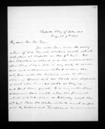 3 pages written 9 Aug 1871 by Edward Marsh Williams to Sir Donald McLean, from Inward letters - Edward M Williams