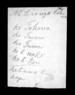 1 page, from Correspondence and other papers in Maori