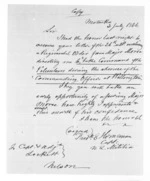 1 page written 3 Jul 1866 by an unknown author in Motueka to Nelson Region, from Minister of Colonial Defence - Administration of colonial defence