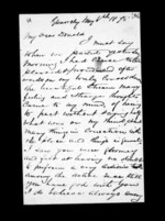 3 pages written 6 May 1875 by Archibald John McLean in Glenorchy to Sir Donald McLean, from Inward family correspondence - Archibald John McLean (brother)