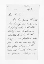 3 pages written by Francis Dart Fenton to Sir Donald McLean, from Inward letters - F D Fenton