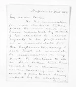 2 pages written 25 Dec 1862 by Sir Donald McLean in Napier City to John Chilton Lambton Carter, from Inward letters - J C Lambton Carter
