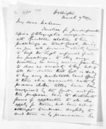 3 pages written 7 Mar 1872 by George Sisson Cooper in Wellington to Sir Donald McLean, from Inward letters - George Sisson Cooper