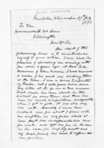 2 pages written 27 Jul 1870 by James Tweeddale in Masterton to Sir Donald McLean in Wellington City, from Inward letters - Surnames, Tut - Tyl