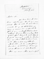 2 pages written 9 Nov 1858 by James Preece in Coromandel to Sir Donald McLean in Auckland Region, from Inward letters - James Preece