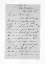4 pages written 24 Jul 1867 by Voleur Lambe Machado Janisch in Wellington to Sir Donald McLean in Wellington, from Inward letters -  V Janisch