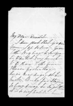 3 pages written by Catherine Isabella McLean to Sir Donald McLean in Napier City, from Inward family correspondence - Catherine Hart (sister); Catherine Isabella McLean (sister-in-law)
