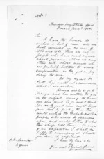 1 page written 4 Jan 1868 by an unknown author in Wairoa to Sir Donald McLean in Napier City, from Superintendent, Hawkes Bay and Government Agent, East Coast - Papers
