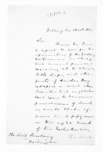 4 pages written 1 Dec 1852 by Sir Donald McLean in Wellington, from Native Land Purchase Commissioner - Papers