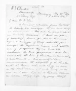 4 pages written 25 Jan 1870 by Henry Tacy Clarke in Tauranga to Sir Donald McLean, from Inward letters - Henry Tacy Clarke