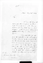 3 pages written 10 Aug 1853 by an unknown author in Napier City to Sir Donald McLean in Auckland City, from Secretary, Native Department - Administration of native affairs