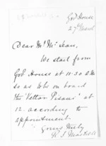 1 page written by E McKellar from Princes Street, Auckland, from Inward letters - Surnames, MacKa - Macke