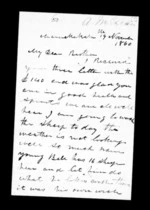3 pages written 19 Nov 1860 by Alexander McLean in Maraekakaho to Sir Donald McLean, from Inward family correspondence - Alexander McLean (brother)