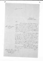 3 pages written 15 Mar 1862 by Sir Donald McLean in Wellington City to Sir Malcolm Fraser in Wellington City, from Native Land Purchase Commissioner - Papers