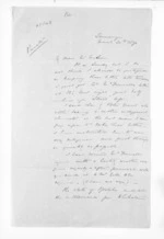 2 pages written 20 Mar 1870 by Henry Tacy Clarke in Tauranga to Sir Donald McLean, from Inward letters - Henry Tacy Clarke