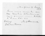 5 pages written 19 Jun 1863 by an unknown author in Napier City, from Native Land Purchase Commissioner - Papers