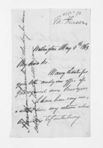 4 pages written 4 May 1863 by Sir Malcolm Fraser in Wellington, from Inward letters - Surnames, Fra - Fri